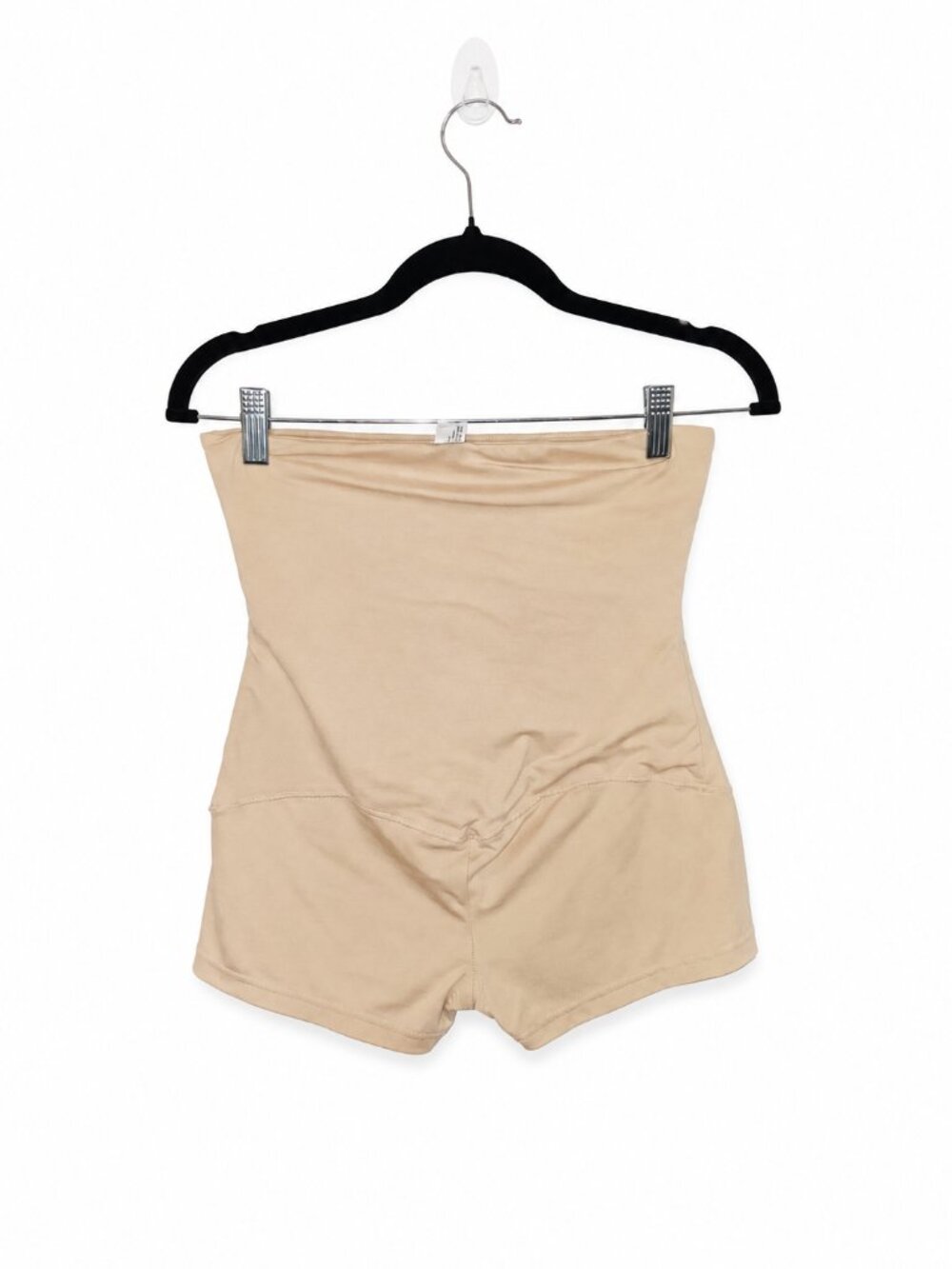 Maidenform High Waist Shapewear Shorts Nude Beige Tummy Control Size L Seamless
